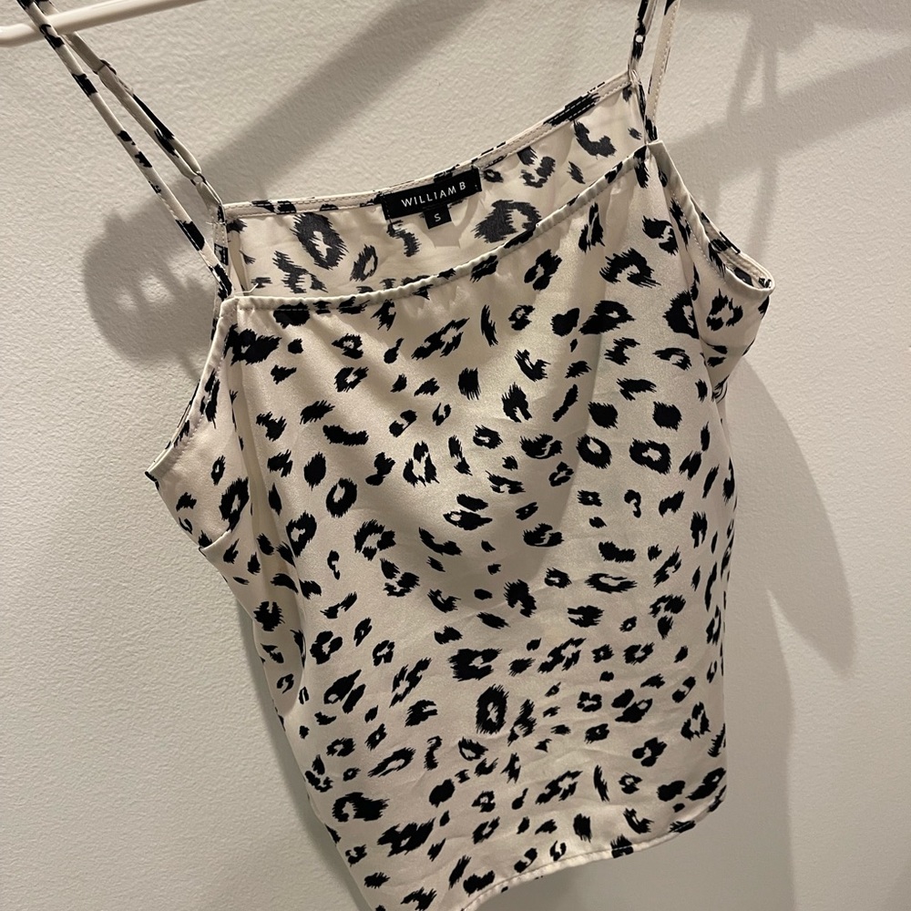 Silk cheetah print top